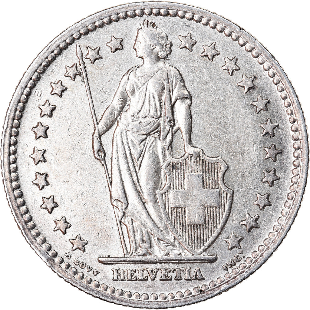 Coin, Switzerland, 2 Francs, 1941, Bern, AU(50-53), Silver, KM:21