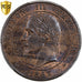 France, Napoleon III, 10 Centimes, 1863, Paris, Bronze, PCGS, MS64BN