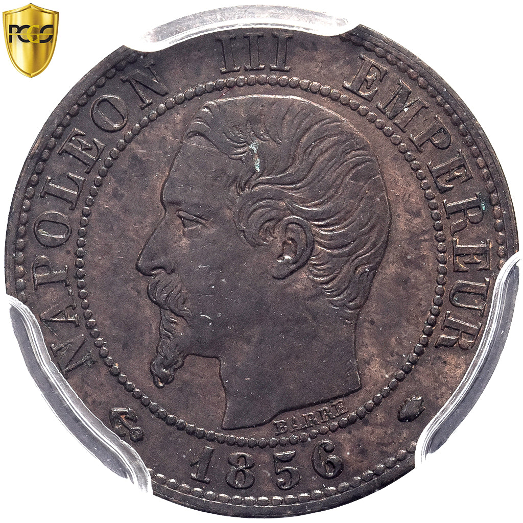 Munten, Frankrijk, Napoleon III, Centime, 1856, Marseille, PCGS, AU58, PR