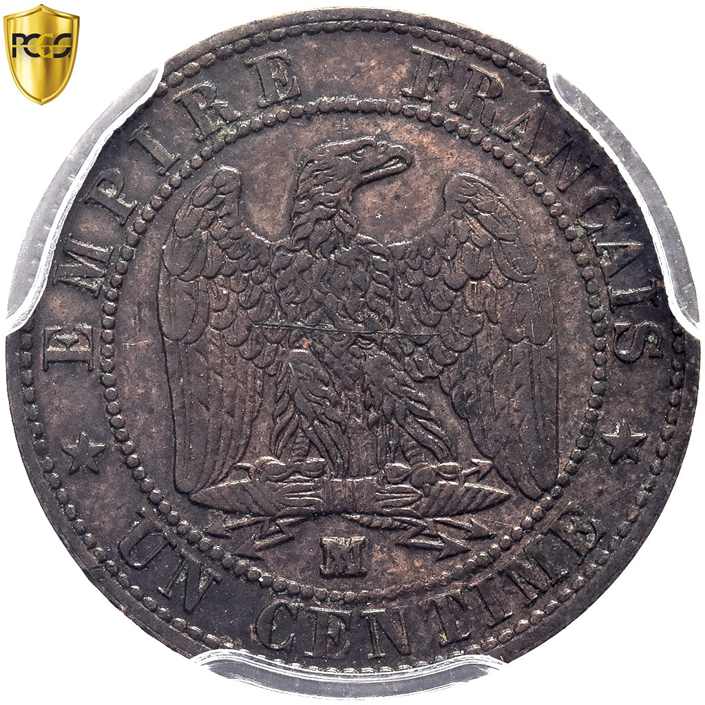 Munten, Frankrijk, Napoleon III, Centime, 1856, Marseille, PCGS, AU58, PR