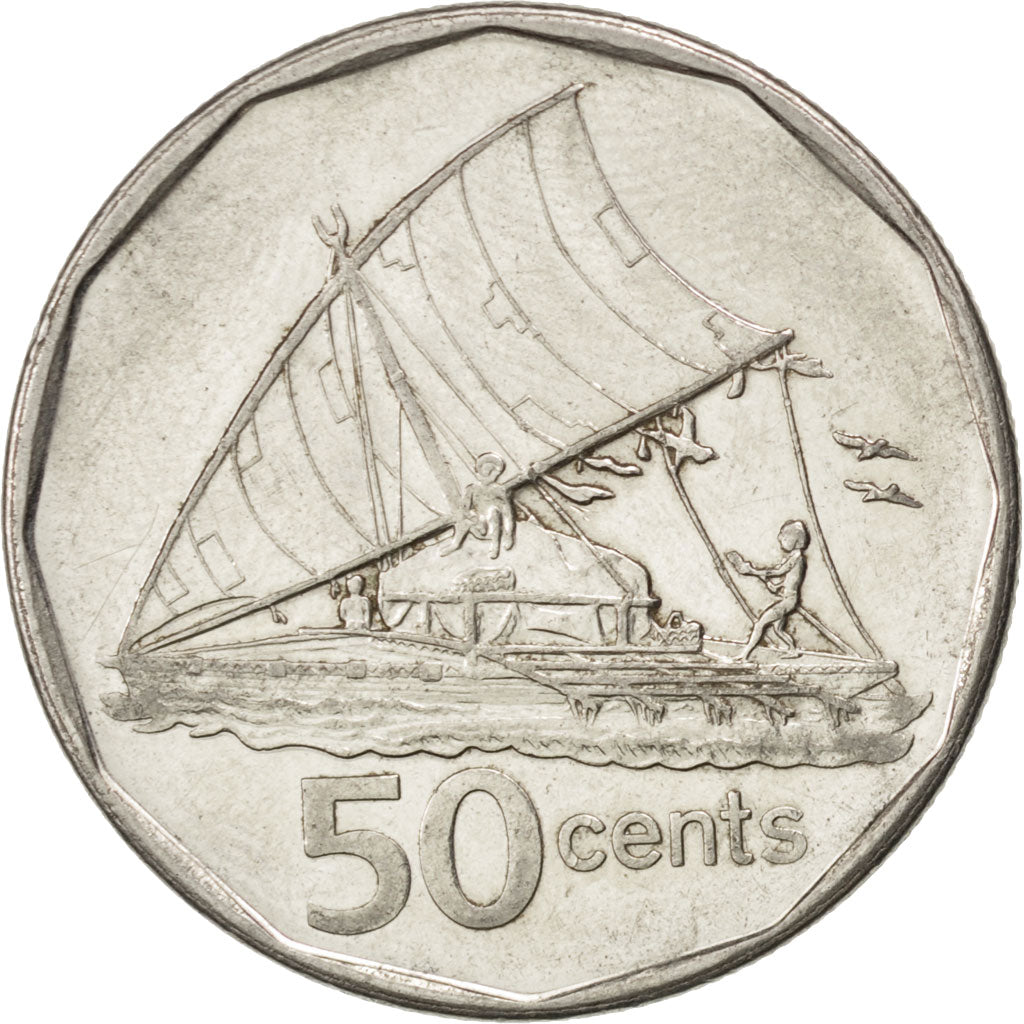Moneta, Figi, Elizabeth II, 50 Cents, 2009, SPL-, Acciaio placcato nichel
