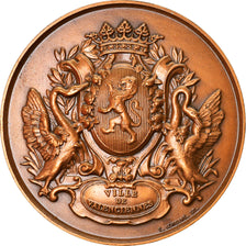 Francia, medalla, Ville de Valenciennes, Geography, 1987, Lemoine, SC, Bronce