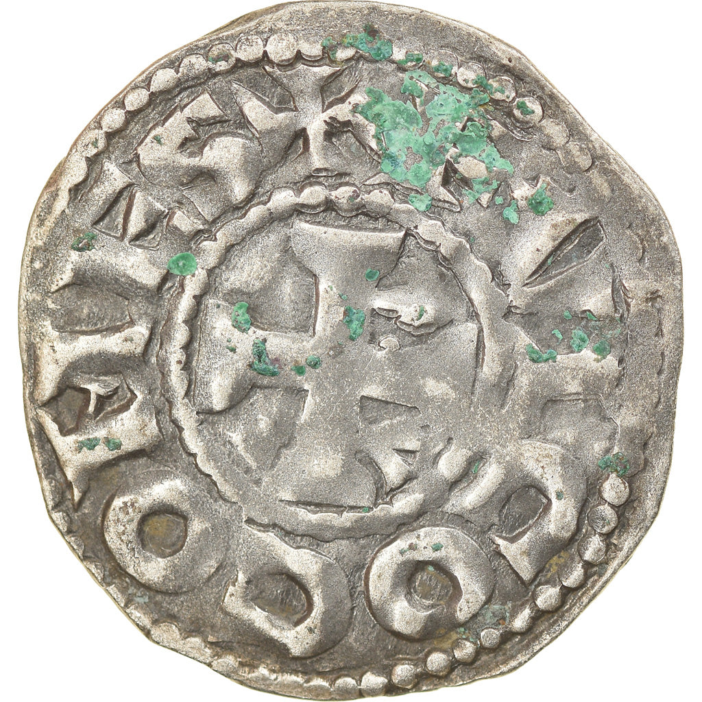 Monnaie, France, Anjou, Foulques IV, Denier, Angers, TB+, Argent, Boudeau:152