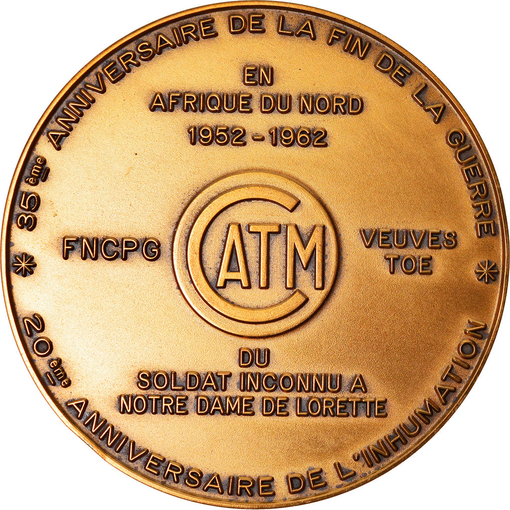 France, Médaille, 35ème Anniversairte de la Fin de la Guerre, Flamme du