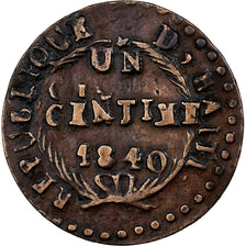 Haiti, 1 Centime, 1840, Copper, EF(40-45), KM:A21