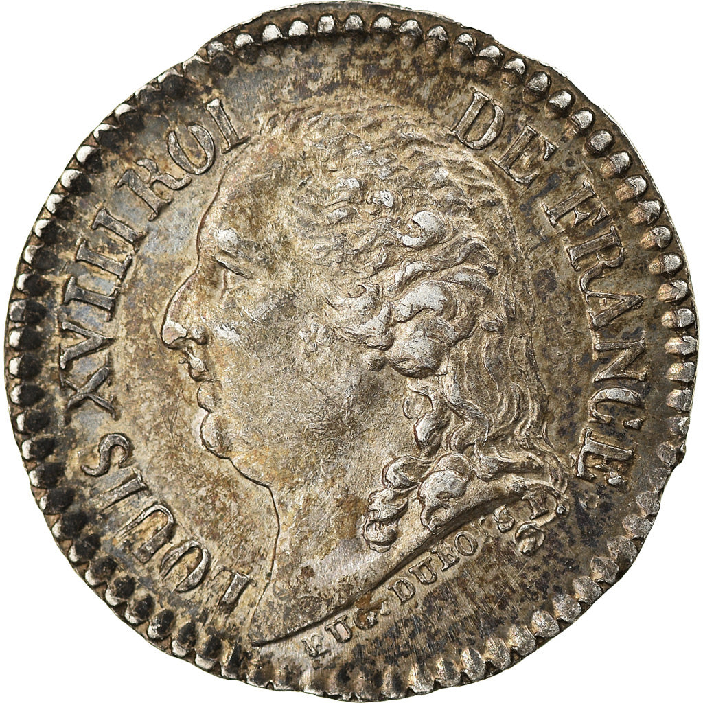 France, Medal, Louis XVIII, Quinaire, Henri IV, History, AU(55-58), Silver