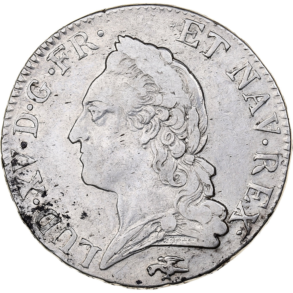 Frankreich, Louis XV, Écu à la vieille tête, 1774, Lyon, Silber, S+