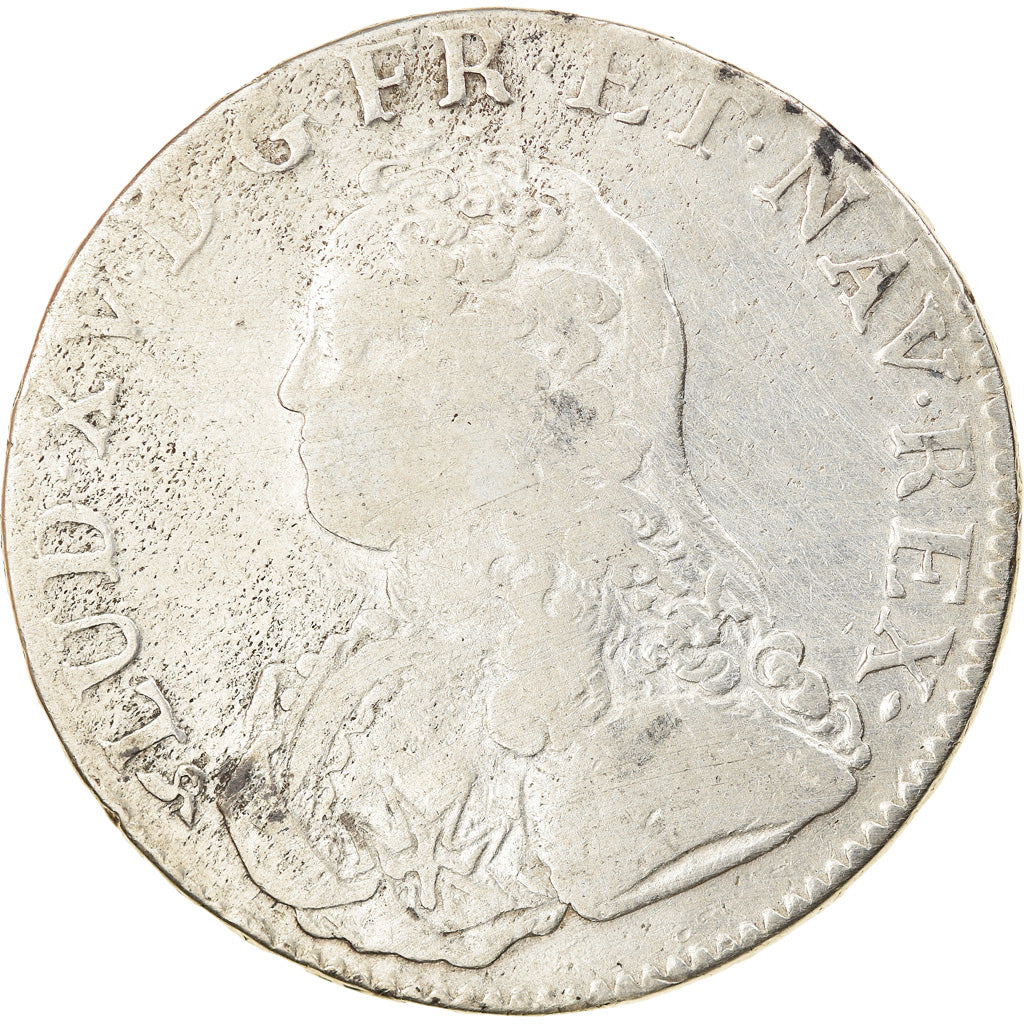 Moneta, Francia, Louis XV, Écu aux branches d'olivier, Ecu, 1727, Rouen, MB+