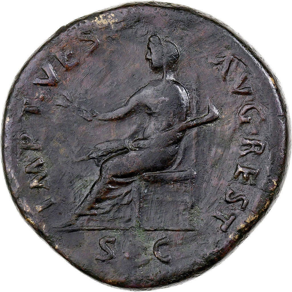 Titus, Claudius Restitution, Dupondius, 80-81, Rome, Bronzen, ZF, RIC:478