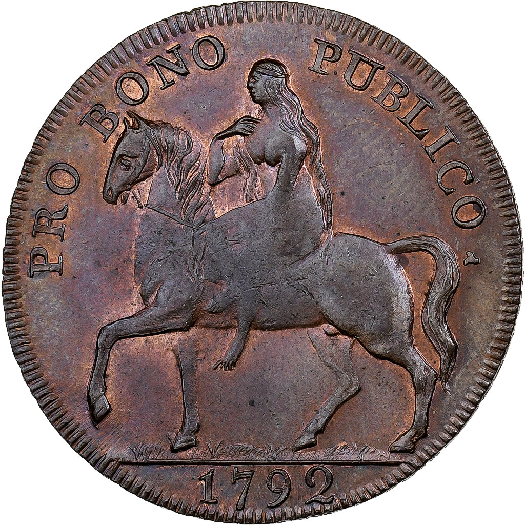 United Kingdom, Warwickshire, Halfpenny Token, 1792, Coventry, Copper
