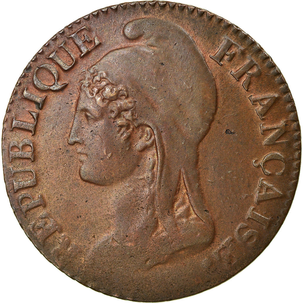 Moneda, Francia, Dupré, 5 Centimes, AN 4, Paris, Petit module, MBC+, Bronce