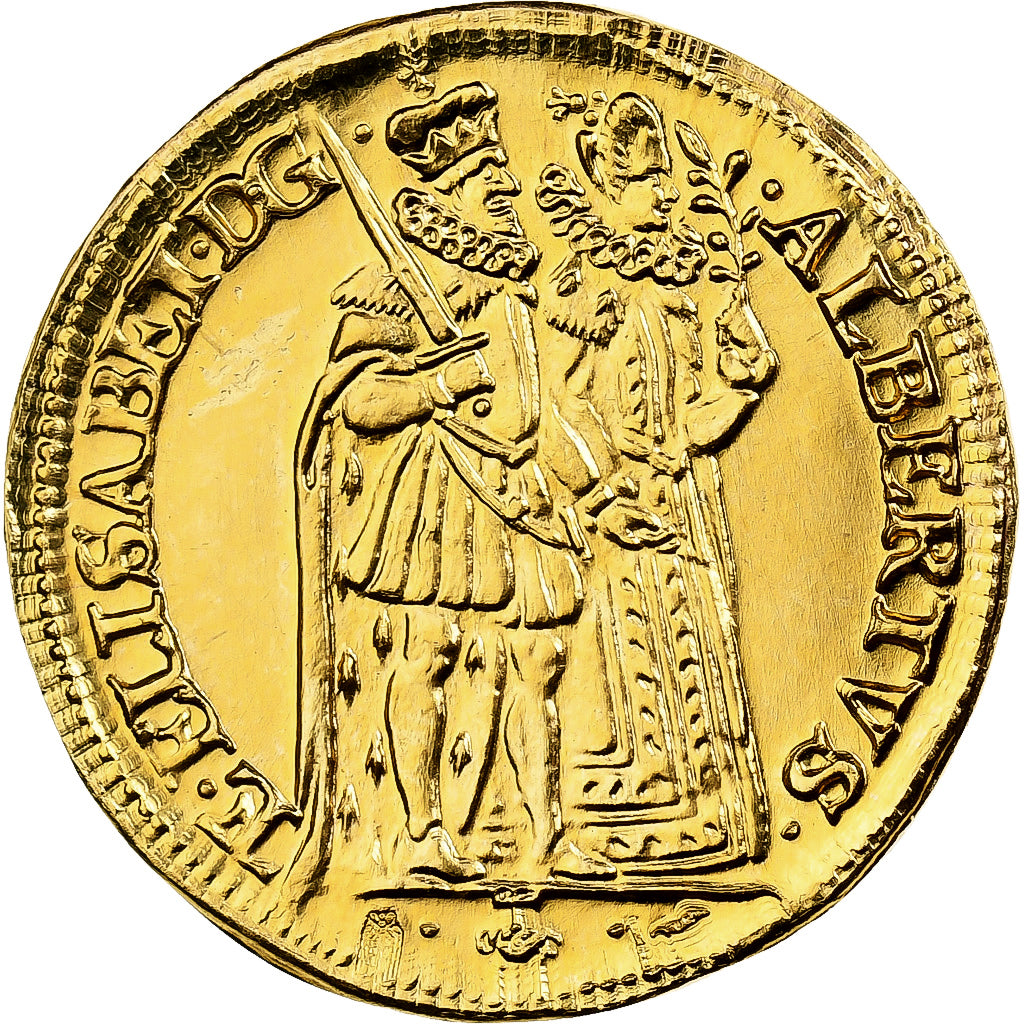 France, 2/3 Sovereign, Albert and Isabella, 1972, Monnaie de Paris, Gold