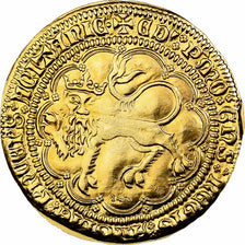France, Golden Leopard, Edward III, 20th Century, Gold, Restrike, MS(64)