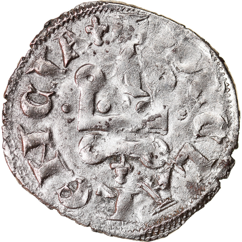 Coin, Greece, Philippe de Savoie, Denier, 1301-1306, Clarencia, VF(30-35)
