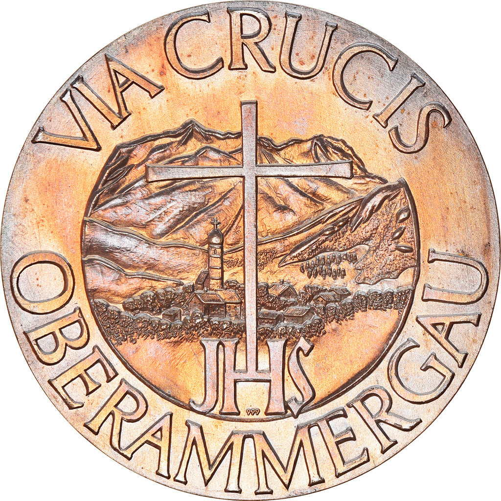 Germany, Medal, Via Crucis, Oberammergau, II, Religions & beliefs, MS(63)