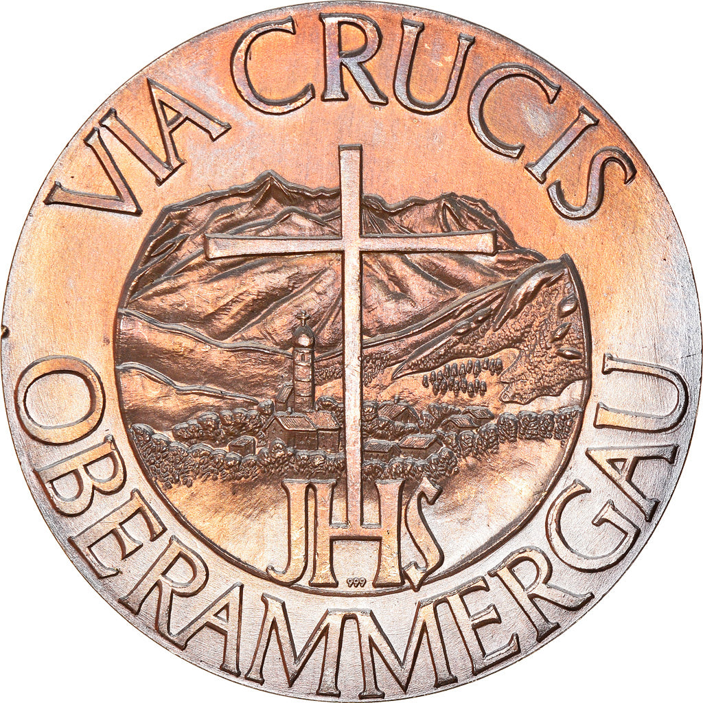 Germany, Medal, Via Crucis, Oberammergau, III, Religions & beliefs, MS(63)