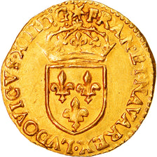 France, Louis XIII, Écu d'or au soleil, 1615, Rouen, Or, TTB+, Gadoury:55