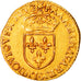 France, Louis XIII, Écu d'or au soleil, 1615, Rouen, Or, TTB+, Gadoury:55