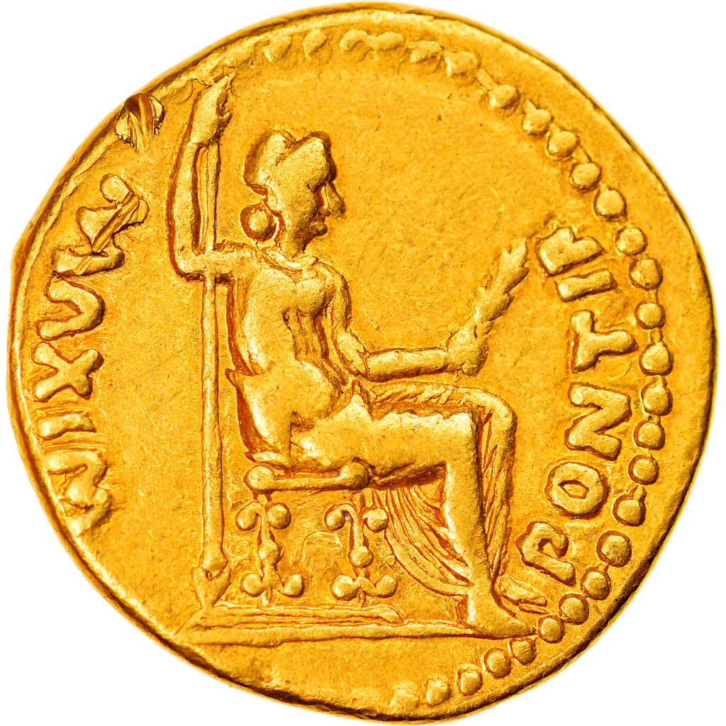 Tiberius, Aureus, 14-37, Lugdunum, Gold, VF(30-35), RIC:27
