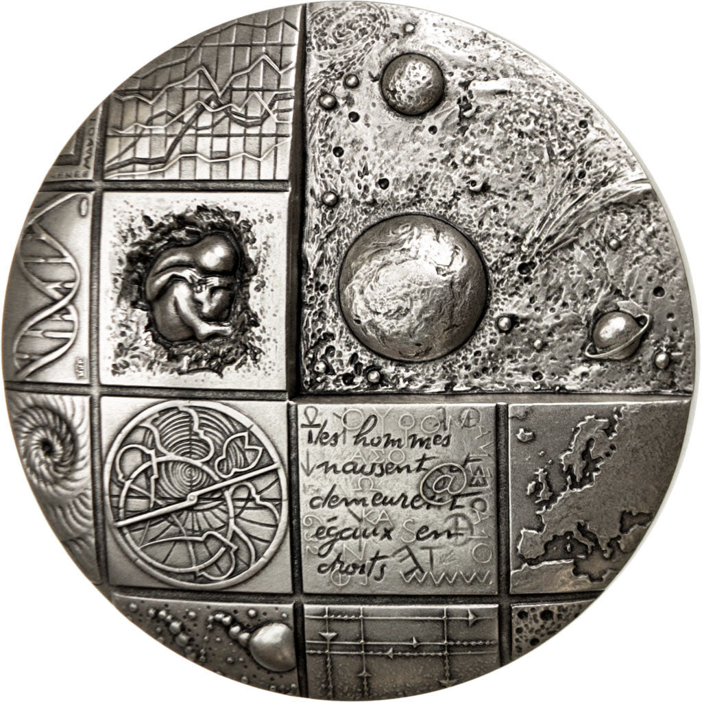 Frankrijk, Medal, The Fifth Republic, Sciences & Technologies, FDC, Silvered