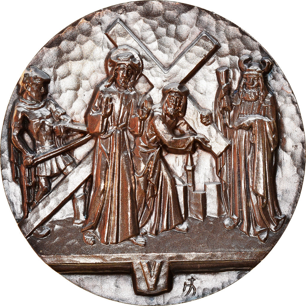 Germany, Medal, Via Crucis, Oberammergau, V, Religions & beliefs, MS(63), Silver