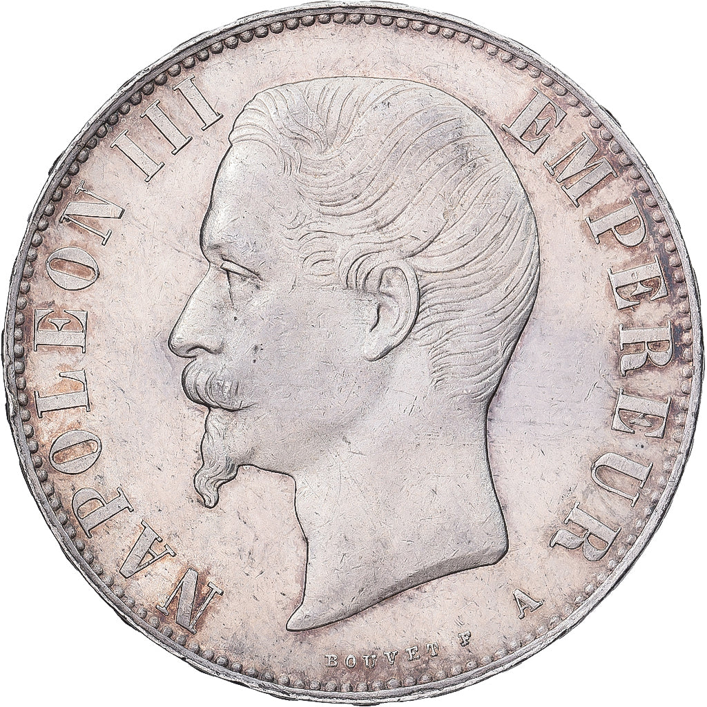 Moneda, Francia, Napoleon III, Napoléon III, 5 Francs, 1856, Paris, EBC, Plata