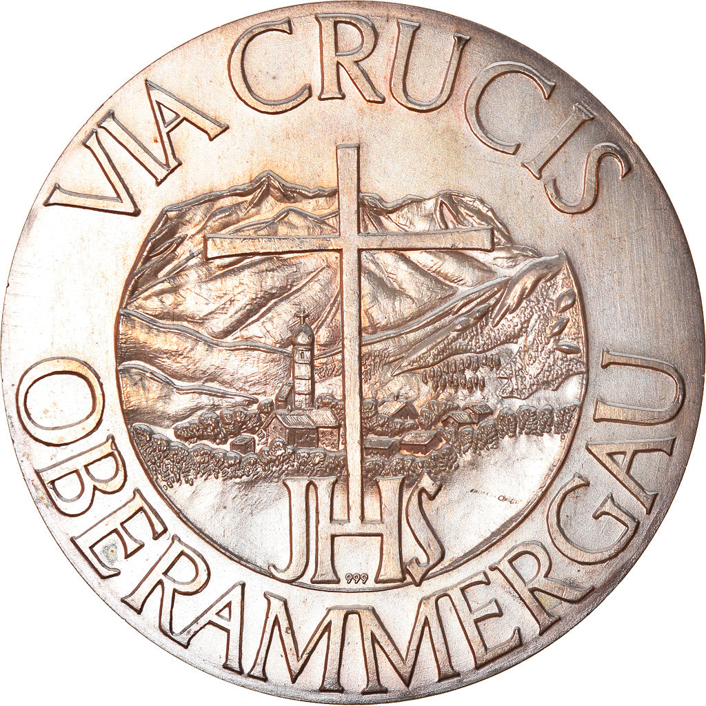 Alemanha, Medal, Via Crucis, Oberammergau, VII, Crenças e religiões, MS(63)