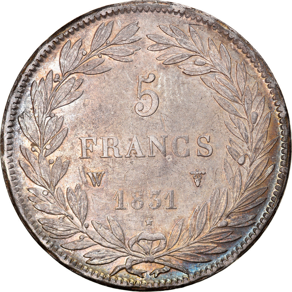 Moneda, Francia, Louis-Philippe, 5 Francs, 1831, Lille, EBC, Plata, KM:735.13