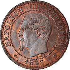 France, Napoleon III, 2 Centimes, 1857, Rouen, Piéfort, Bronze, PCGS, SP65BN