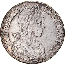 Monnaie, France, Louis XIV, Écu à la mèche longue, Ecu, 1648, Rouen, TTB