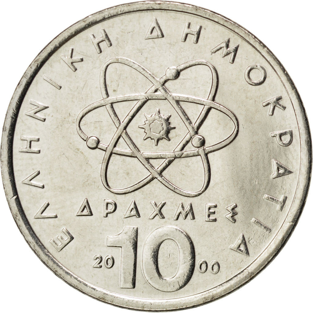 Moneta, Grecia, 10 Drachmes, 2000, SPL, Rame-nichel, KM:132