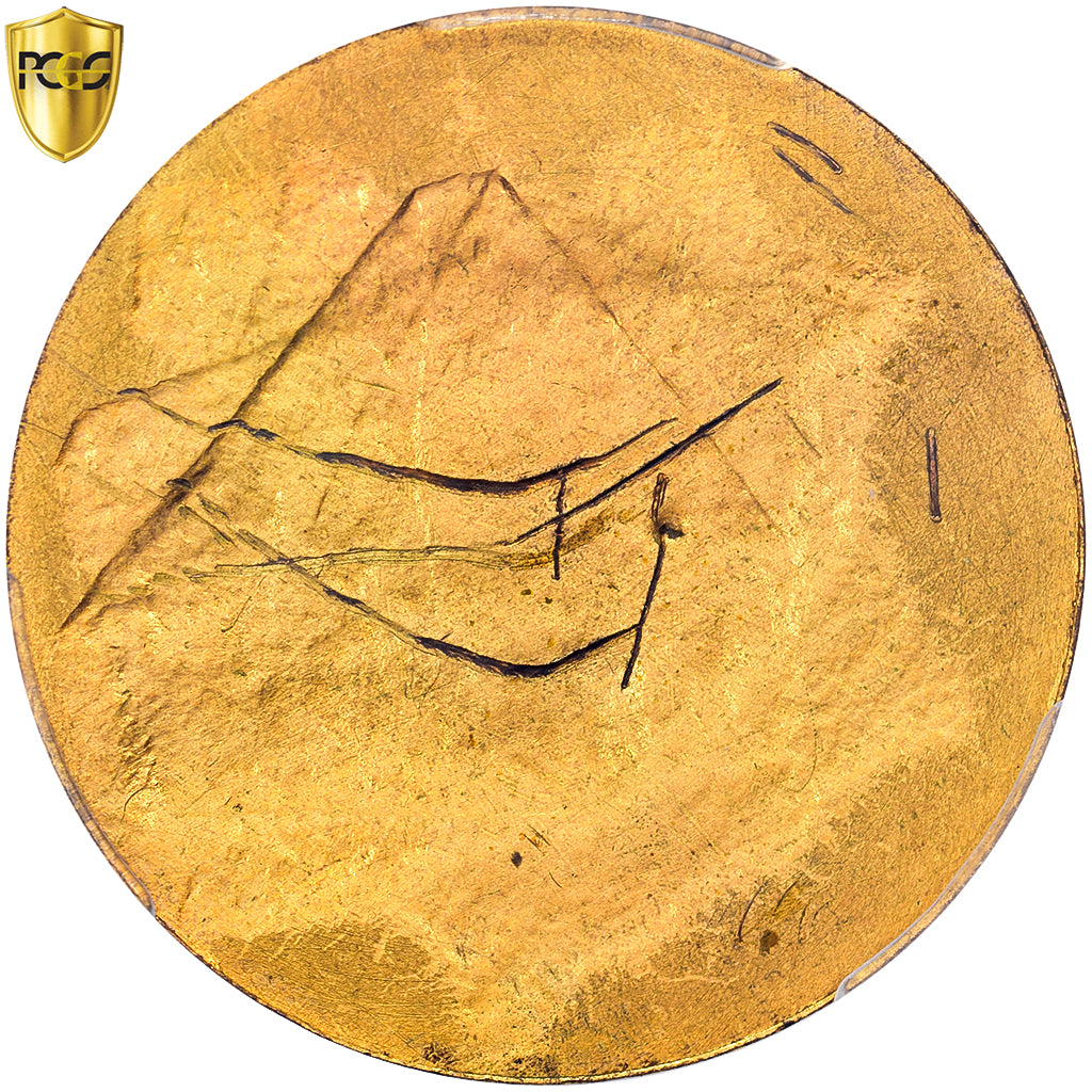 Frankreich, Napoleon III, 50 Francs, 1856, Paris, Uniface pattern, Gilt Bronze