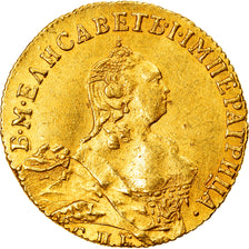 Russie, Elizabeth, Ducat, 1757, Saint-Pétersbourg, Rare, Or, SUP, KM:30.3