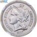 Vereinigte Staaten, Nickel 3 Cents, 1867, Philadelphia, PP, Kupfer-Nickel, NGC