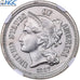 Vereinigte Staaten, Nickel 3 Cents, 1867, Philadelphia, PP, Kupfer-Nickel, NGC