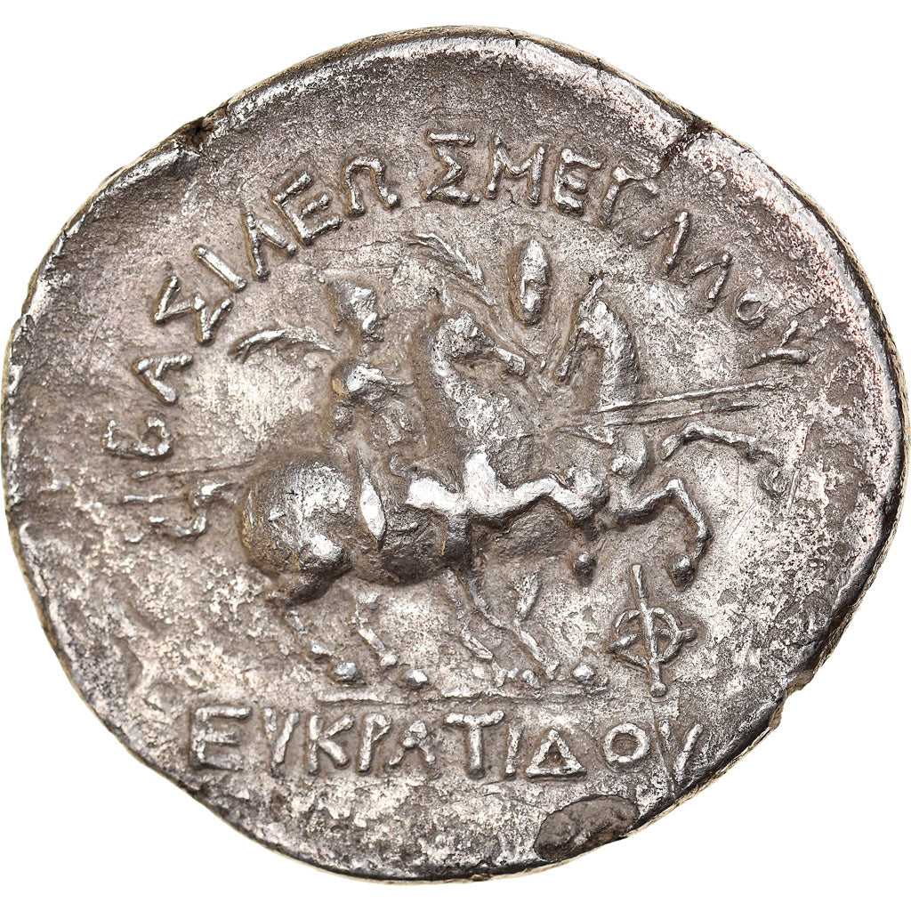 Koninkrijk Bactriane, Eukratides I, Tetradrachm, 170-145 BC, Zilver, ZF