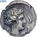 Sicile, Tétradrachme, ca. 330-305 BC, Lilybée, Argent, NGC, Ch XF 4/5-3/5