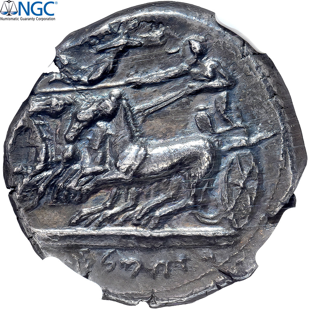 Sicile, Tétradrachme, ca. 330-305 BC, Lilybée, Argent, NGC, Ch XF 4/5-3/5