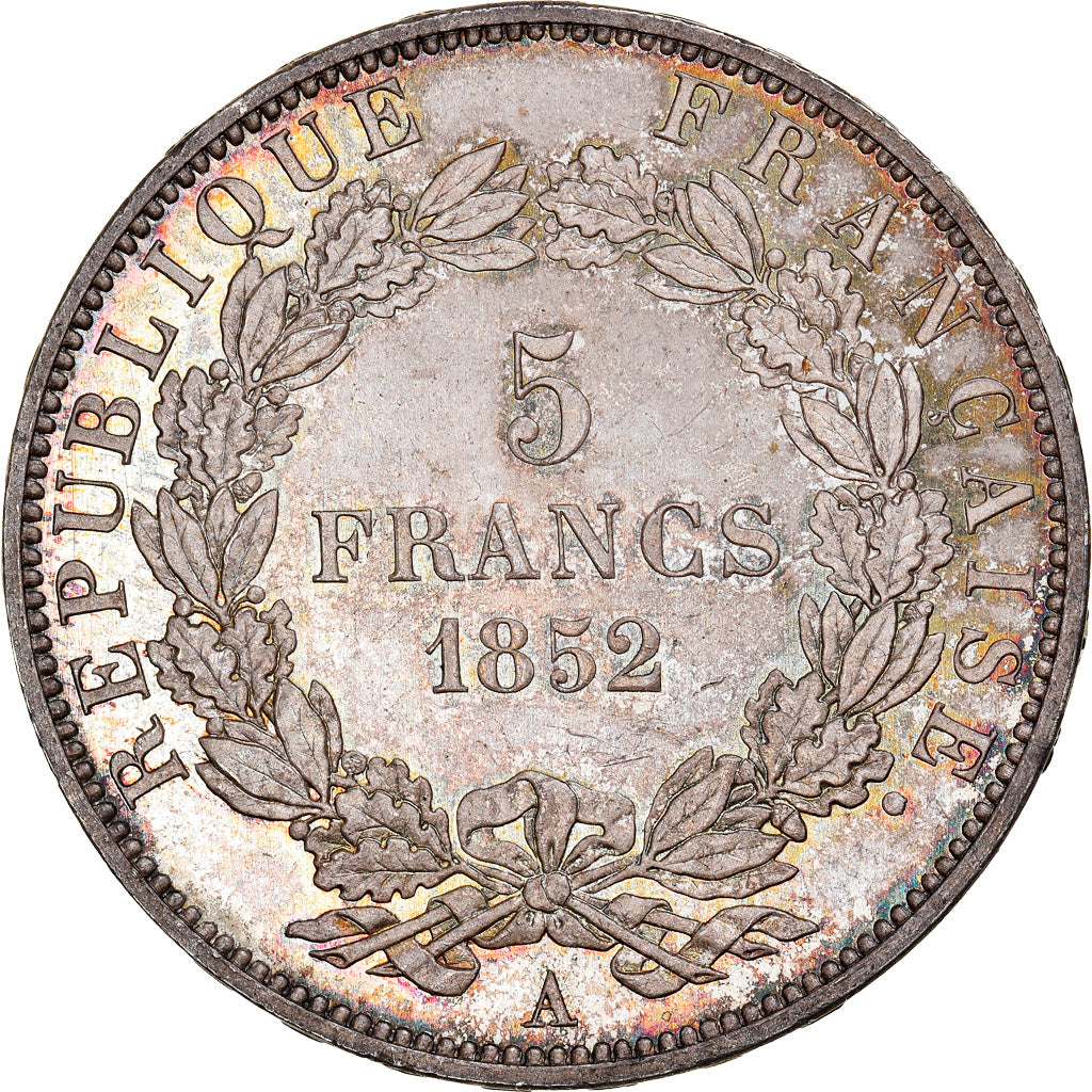 Francia, Louis-Napoléon Bonaparte, 5 Francs, 1852, Paris, Epreuve sur flan