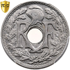 Frankrijk, 5 Centimes, Lindauer, 1925, Paris, Cupro-nikkel, PCGS, MS66