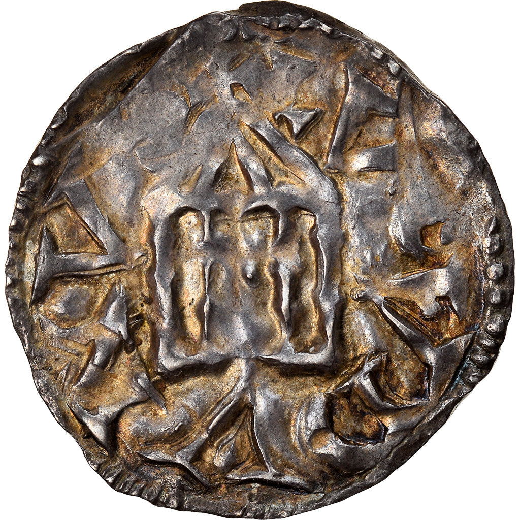 Monnaie, France, Lyonnais, Rodolphe III, Denier, 993-1032, Lyon, TTB, Argent
