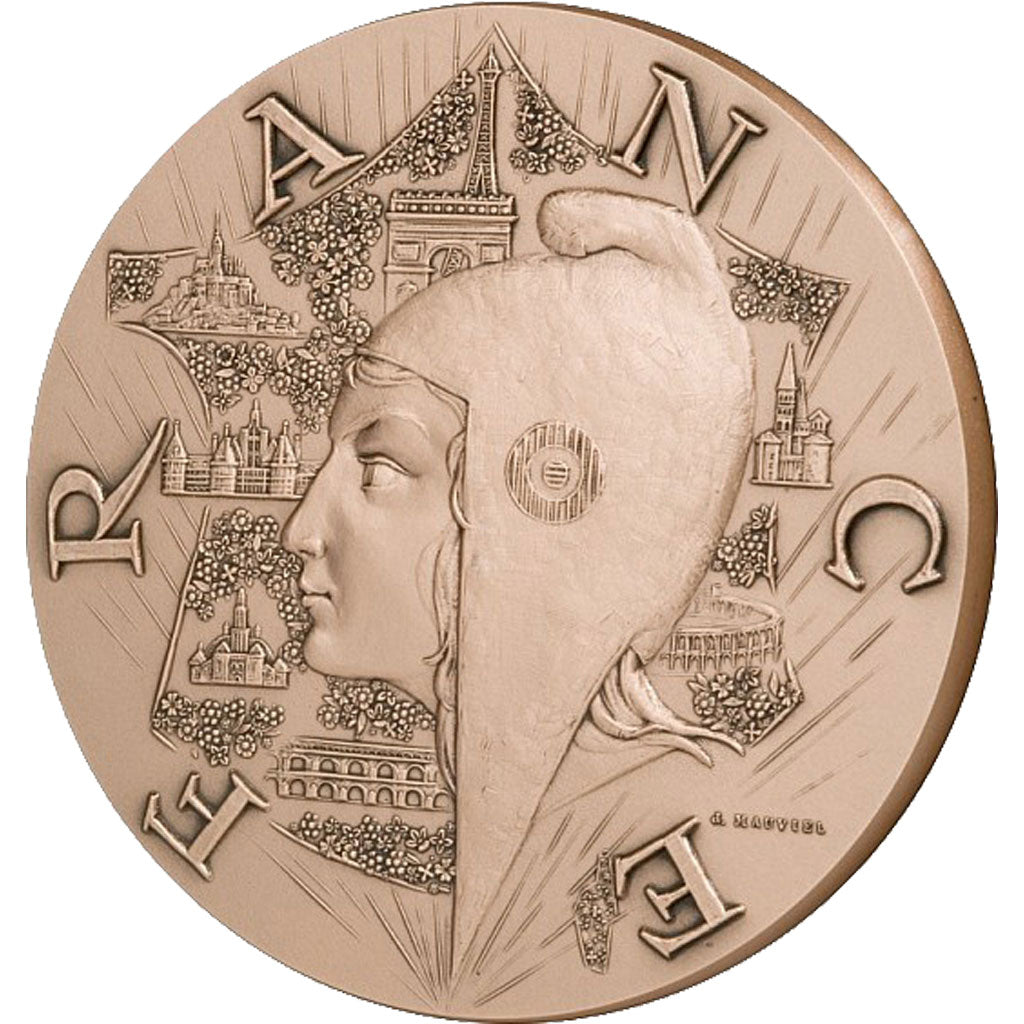 France, Medal, The Fifth Republic, History, Mauviel, MS(65-70), Bronze