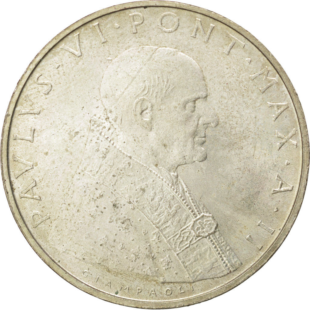 Coin, VATICAN CITY, Paul VI, 500 Lire, 1964, MS(63), Silver, KM:83.2