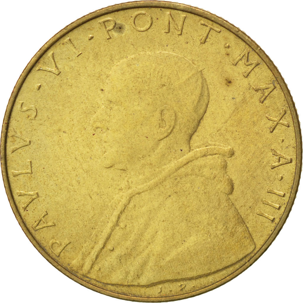 Monnaie, Cité du Vatican, Paul VI, 20 Lire, 1965, SPL, Aluminum-Bronze, KM:80.2