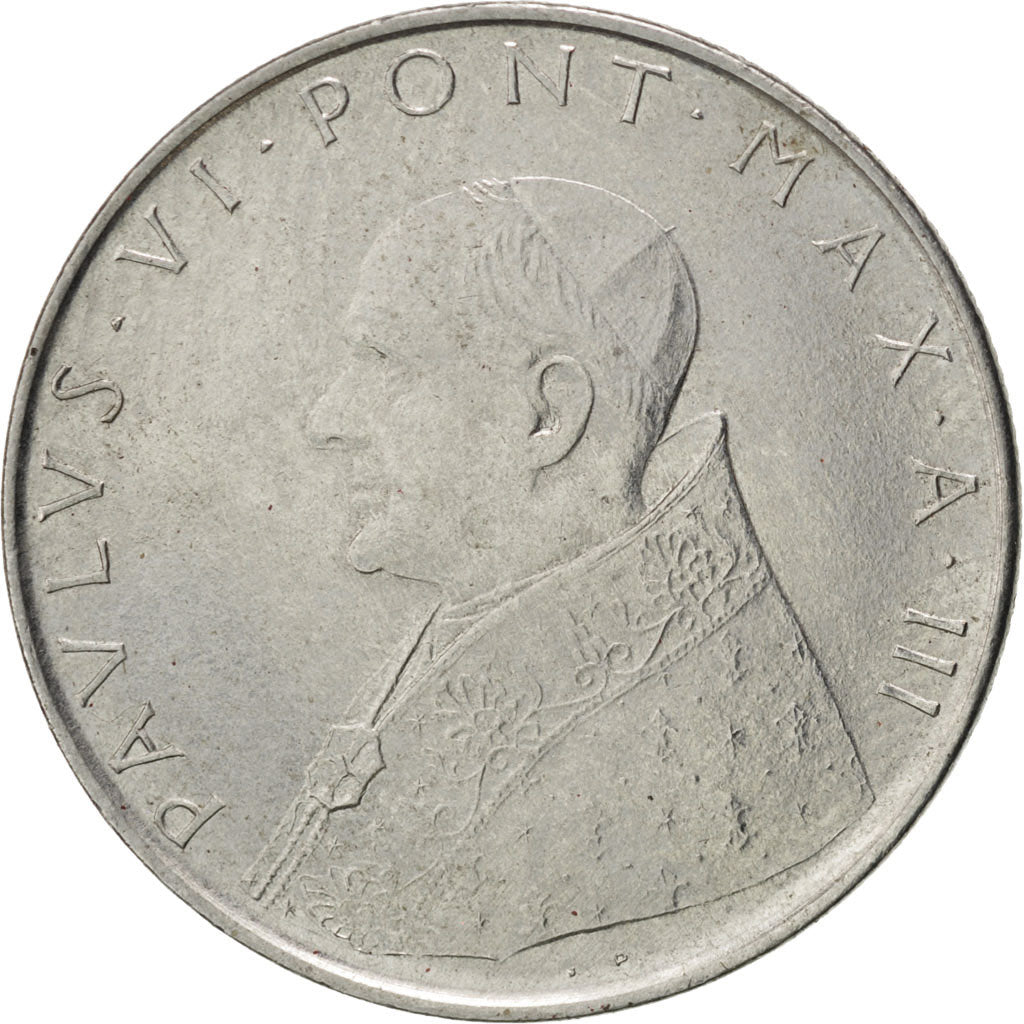 Coin, VATICAN CITY, Paul VI, 100 Lire, 1965, MS(63), Stainless Steel, KM:82.2