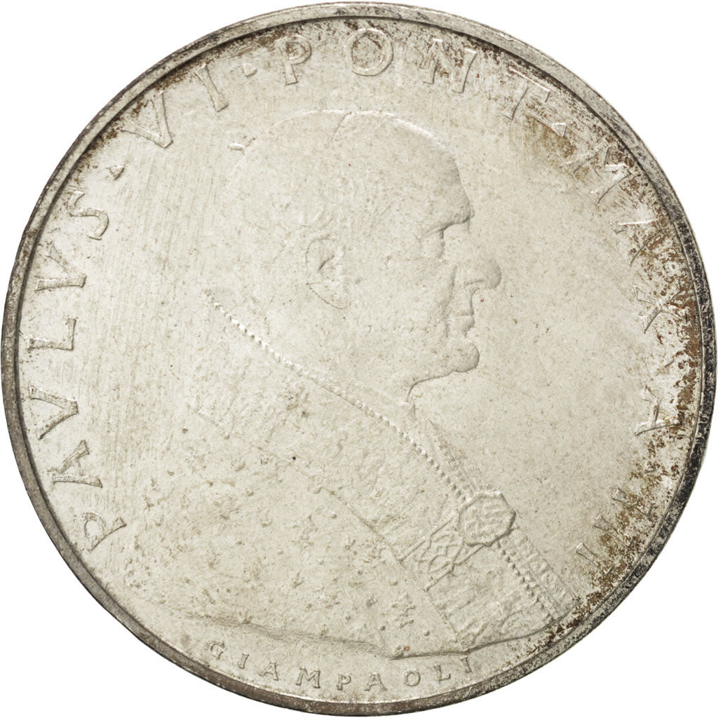 Coin, VATICAN CITY, Paul VI, 500 Lire, 1965, MS(63), Silver, KM:83.2