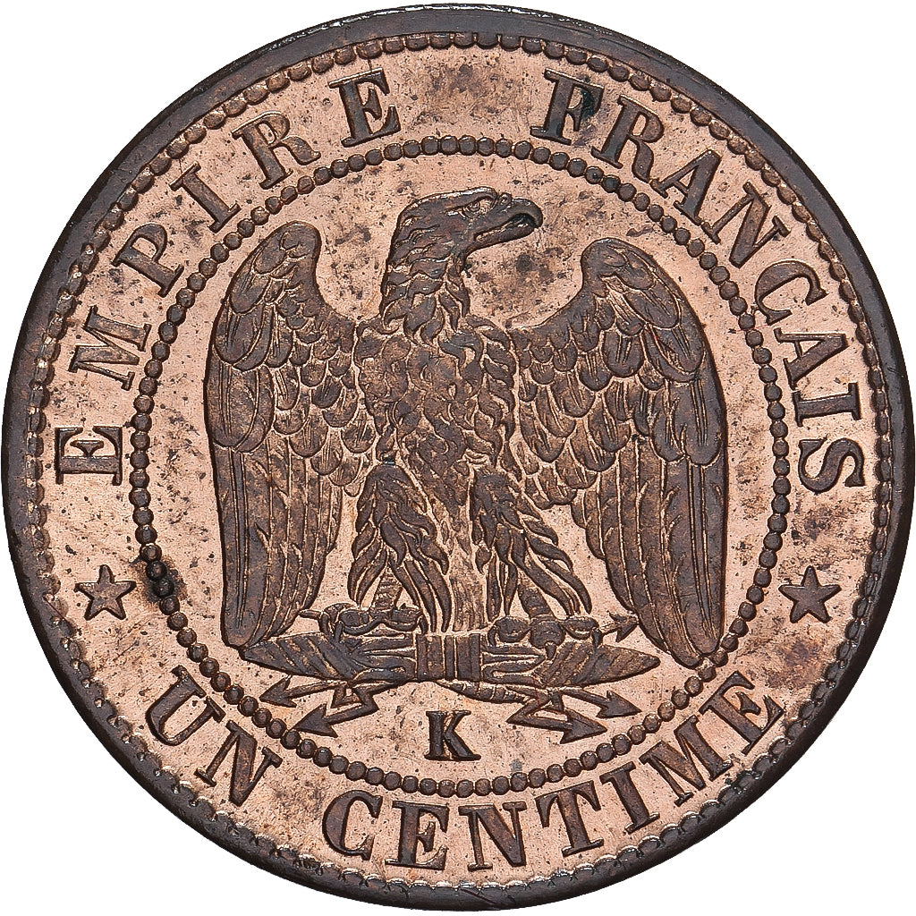 Coin, France, Napoleon III, Napoléon III, Centime, 1862, Bordeaux, MS(65-70)