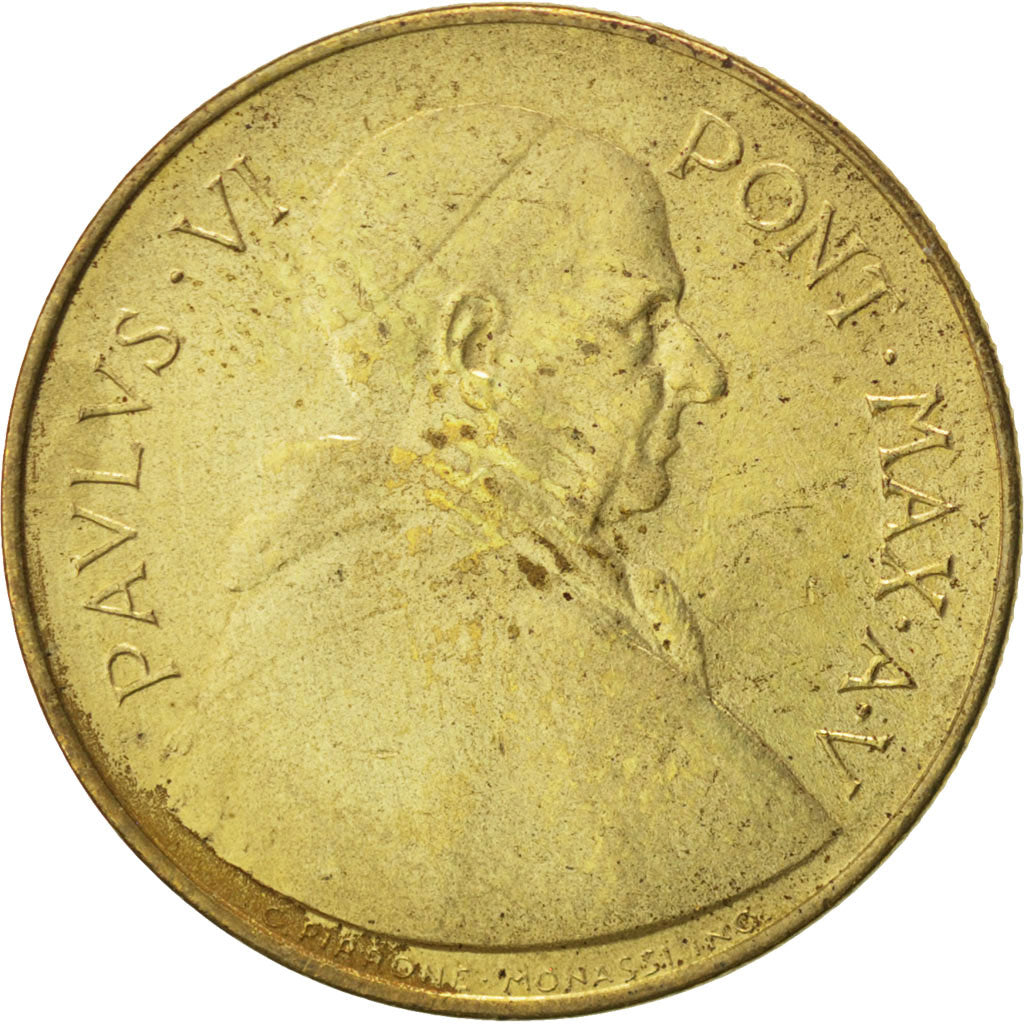 Coin, VATICAN CITY, Paul VI, 20 Lire, 1967, MS(63), Aluminum-Bronze, KM:96