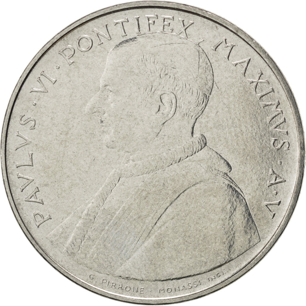 Coin, VATICAN CITY, Paul VI, 100 Lire, 1967, MS(63), Stainless Steel, KM:98