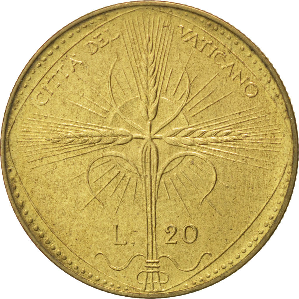 Moneta, CITTÀ DEL VATICANO, Paul VI, 20 Lire, 1968, SPL, Alluminio-bronzo